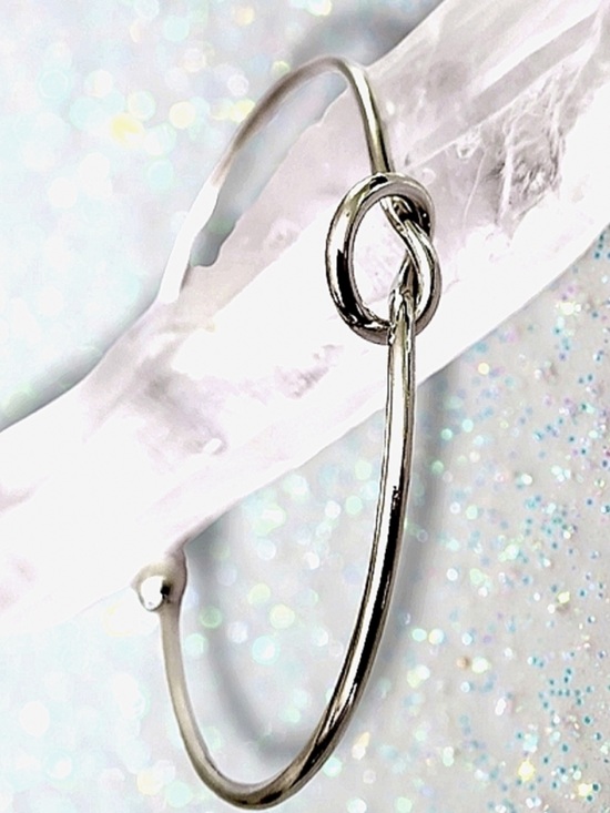 Exclusively Fancy Jewelry - Silver love knot bangle silver bracelet NWT